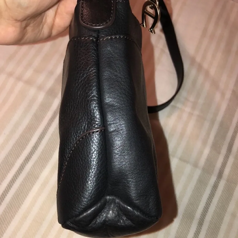 Etienne Aigner Genuine Leather Black Hobo Bag